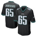Jdoa P.Eagles #65 Lane Johnson Player Black Home Game Stitched Jerseys