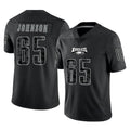 Jdoa P.Eagles #65 Lane Johnson Player Black Reflective Limited Home Game Stitched Jerseys