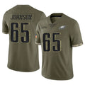 Jdoa P.Eagles #65 Lane Johnson Player Olive Salute To Service Limited Stitched Jerseys