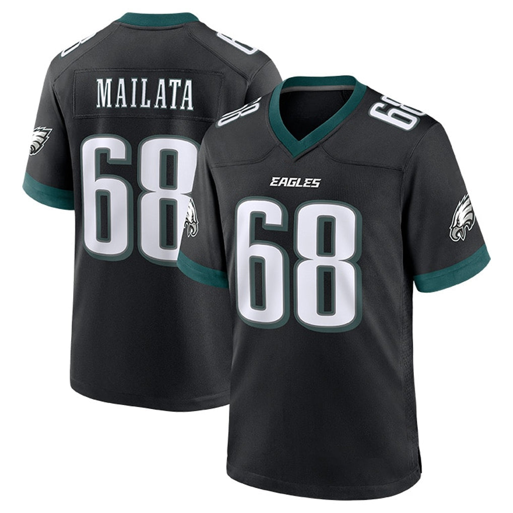 Jdoa P.Eagles #68 Jordan Mailata Player Black Game Home Stitched Jerseys