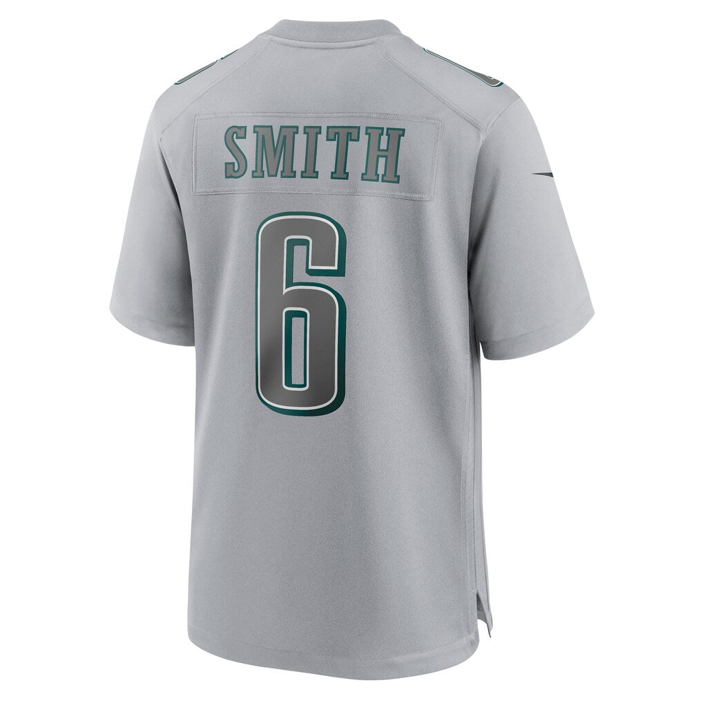Jdoa P.Eagles #6 DeVonta Smith Gray Atmosphere Fashion Game Stitched Jerseys