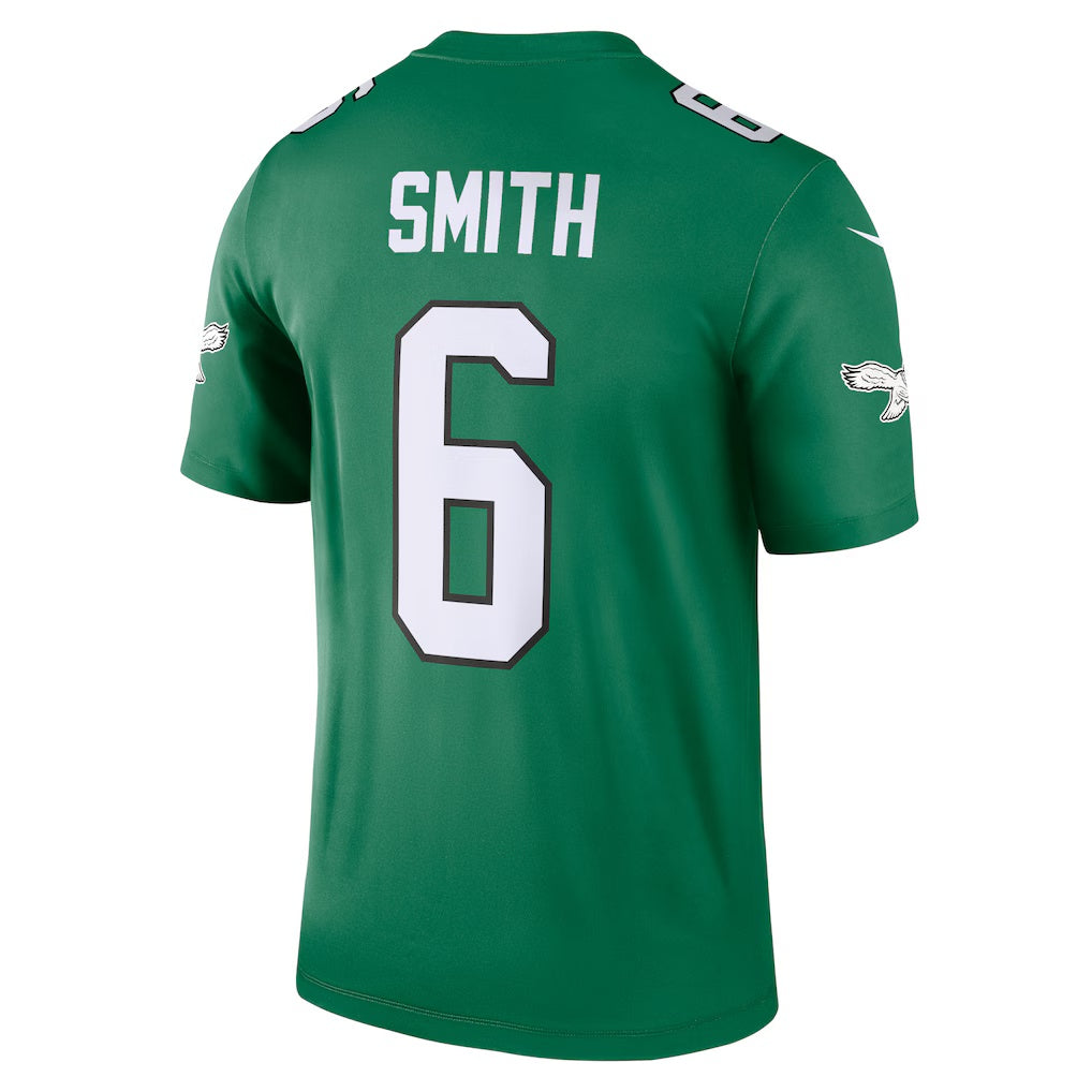 Jdoa P.Eagles #6 DeVonta Smith Kelly Green Legend Player Performance Top Stitched Jerseys
