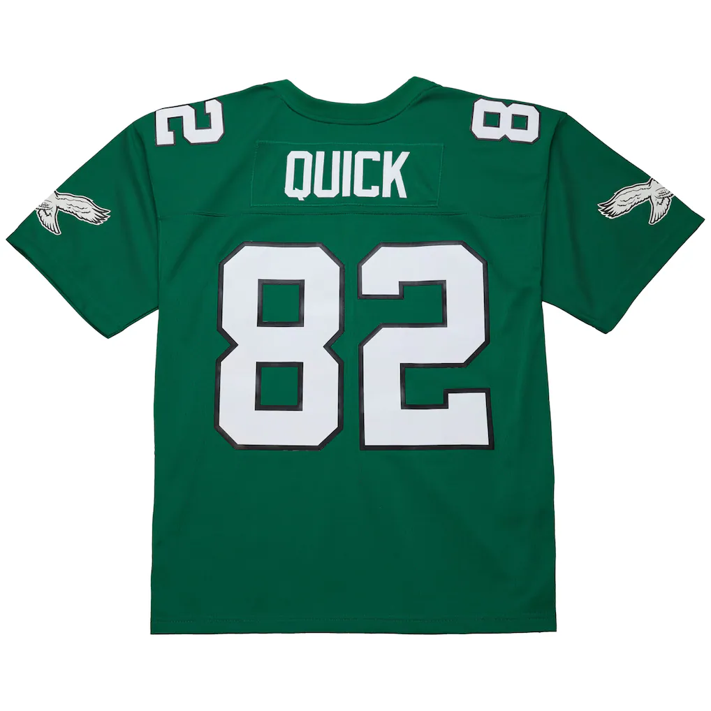 Jdoa P.Eagles #82 Mike Quick Mitchell & Ness Kelly Green Legacy Replica Jersey