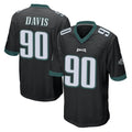 Jdoa P.Eagles #90 Jordan Davis Player Black Home Game Stitched Jerseys