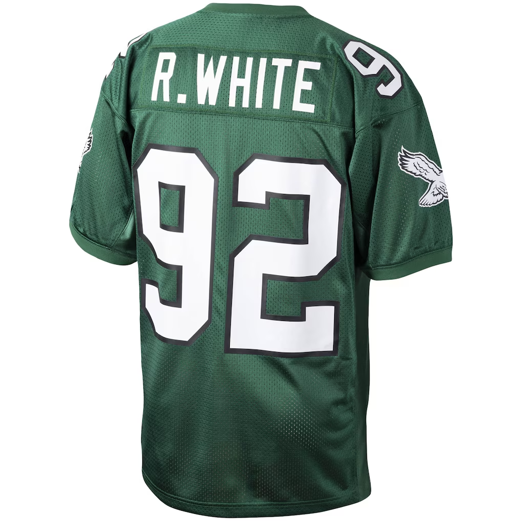Jdoa P.Eagles #92 Reggie White Mitchell & Ness Green Authentic Throwback Retired Player Stitched Puhic Jersey