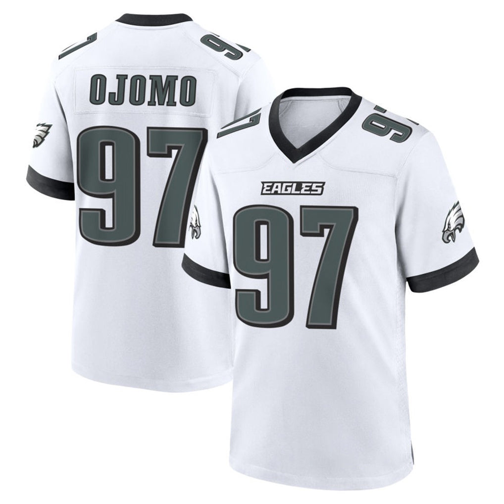 Jdoa P.Eagles #97 Moro Ojomo Player White Game Home Stitched Jerseys