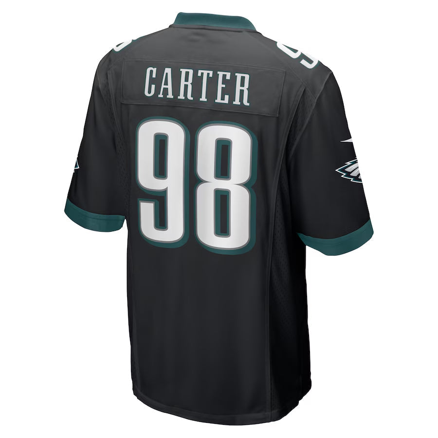 Jdoa P.Eagles #98 Jalen Carter Player Black Alternate Game Stitched Jerseys