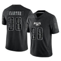 Jdoa P.Eagles #98 Jalen Carter Player Black Reflective Limited Home Game Stitched Jerseys