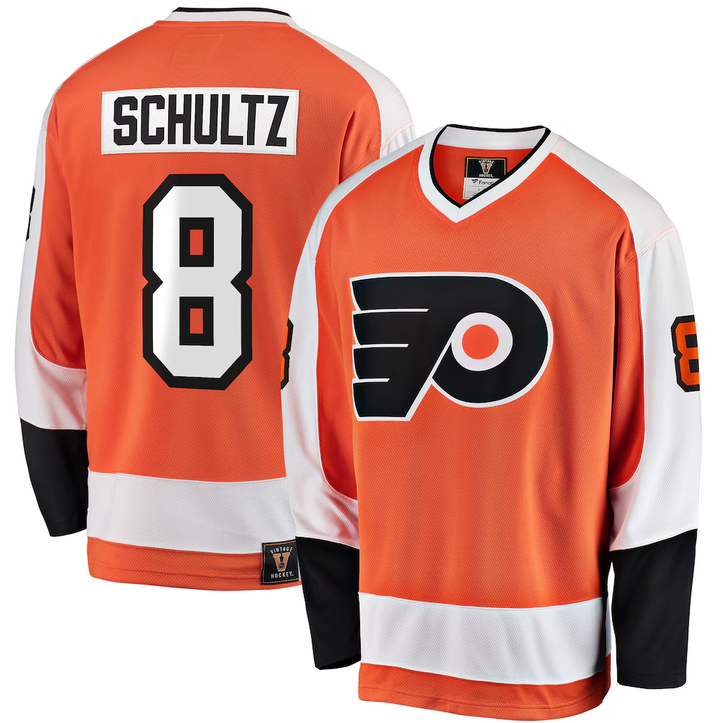 Jdoa P.Flyers #8 Dave Schultz Orange Premier Breakaway Retired Player Jerseys