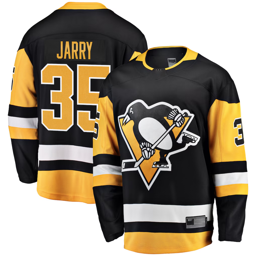 Jdoa P.Penguins #35 Tristan Jarry Black Home Breakaway Player Jerseys