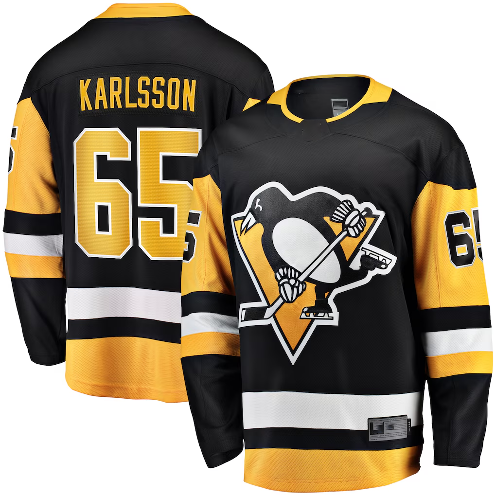 Jdoa P.Penguins #65 Erik Karlsson Black Home Breakaway Jerseys