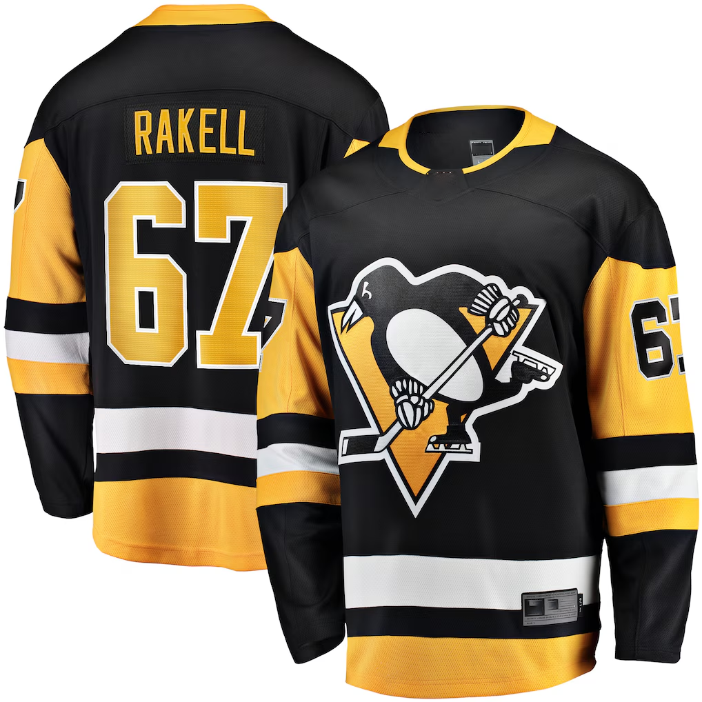 Jdoa P.Penguins #67 Rickard Rakell Black Home Breakaway Player Jerseys