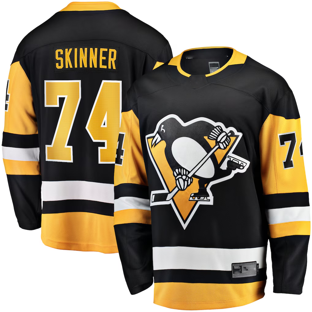 Jdoa P.Penguins #74 Stuart Skinner Black Home Breakaway Jerseys