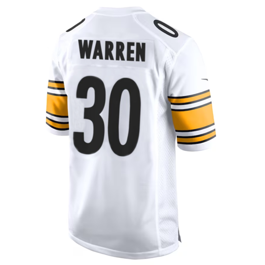 Jdoa P.Steelers #30 Jaylen Warren White Game American Stitched Jerseys