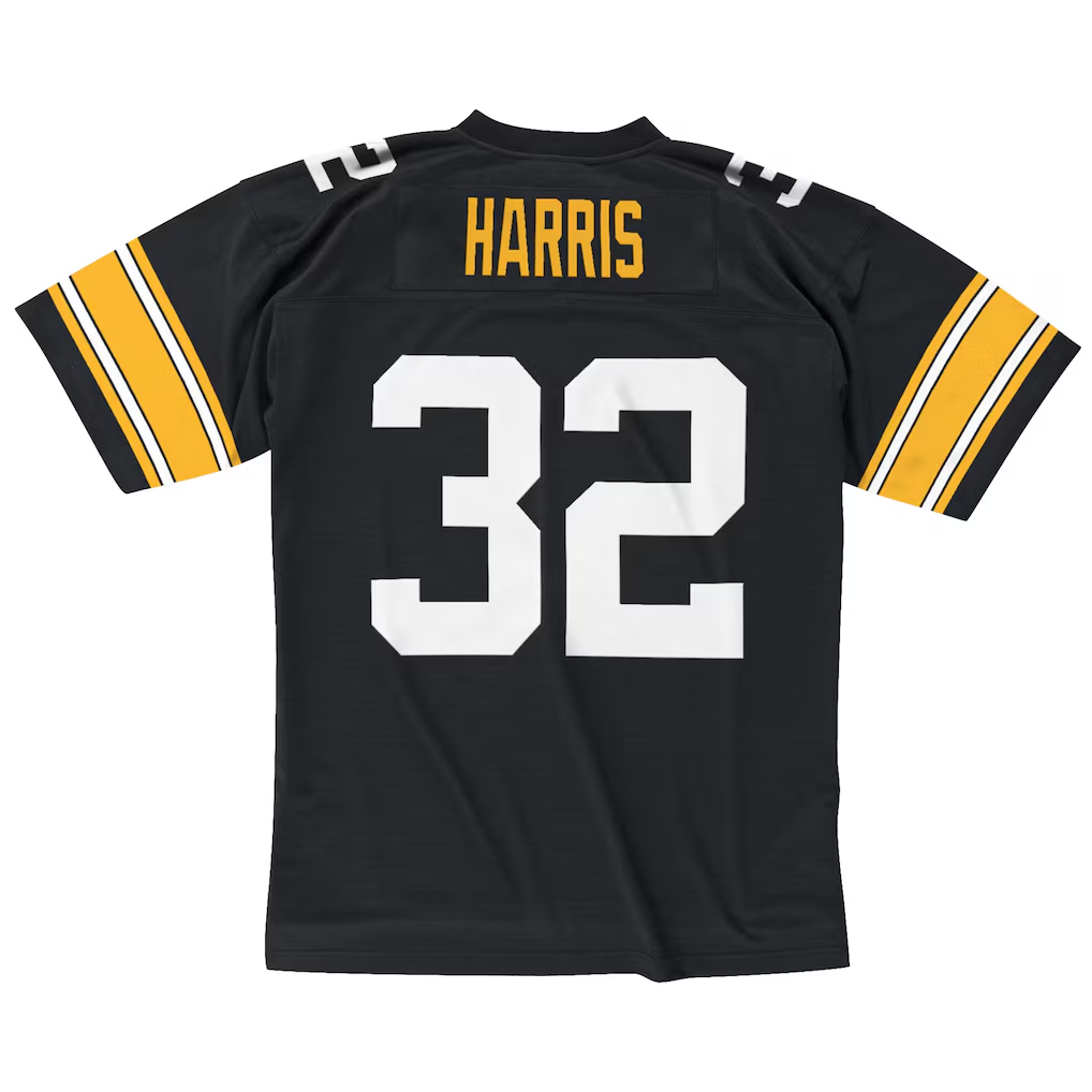Jdoa P.Steelers #32 Franco Harris Mitchell & Ness Black Legacy Replica Stitched Puhic Jersey