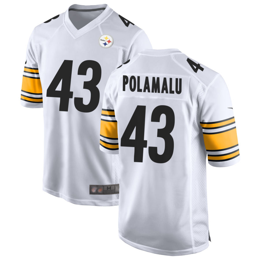 Jdoa P.Steelers #43 Troy Polamalu Player White Home Game Stitched Jerseys
