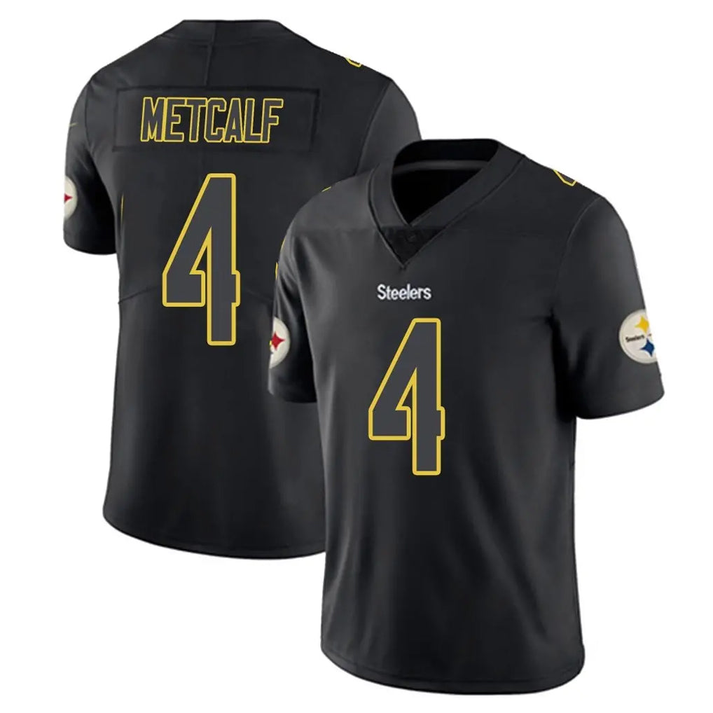 Jdoa P.Steelers #4 DK Metcalf Player Black Impact Limited Home Game Stitched Jerseys