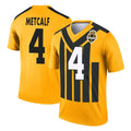 Jdoa P.Steelers #4 DK Metcalf Player Gold Legend Limited 1933 Throwback Performance Home Game Stitched Jerseys