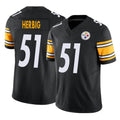 Jdoa P.Steelers #51 Nick Herbig Player Black Limited Vapor F.U.S.E. Home Game Stitched Jerseys