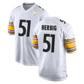 Jdoa P.Steelers #51 Nick Herbig Player White Home Game Stitched Jerseys