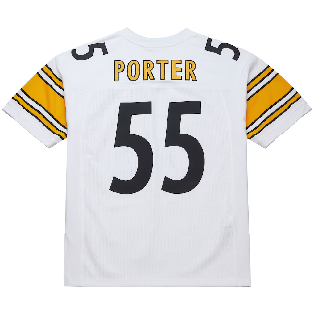 Jdoa P.Steelers #55 Joey Porter Mitchell & Ness White 2005 Authentic Throwback Retired Player Jersey Stitched Puhic