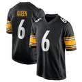 Jdoa P.Steelers #6 Patrick Queen Player Black Home Game Stitched Jerseys