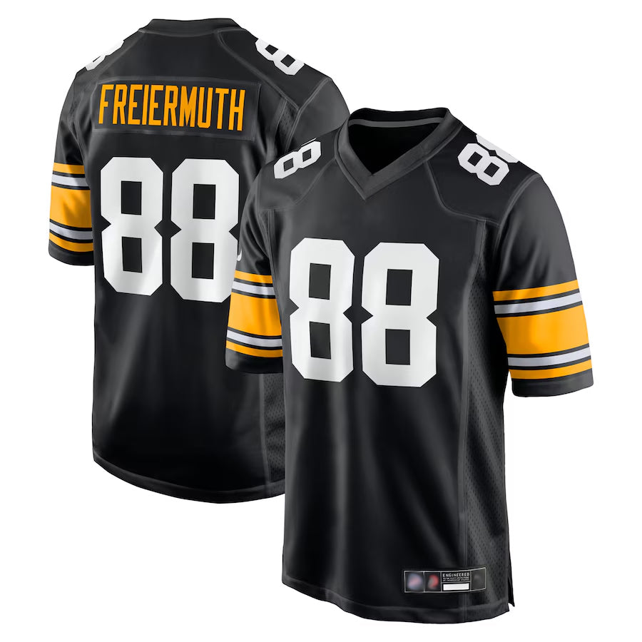 JdoaP.Steelers #88 Pat Freiermuth Player Black Alternate Game Stitched Jerseys