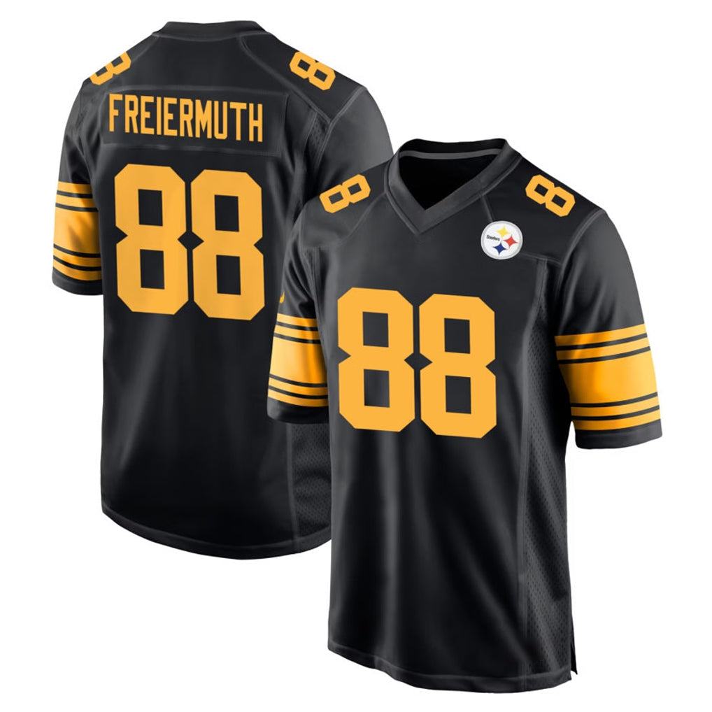 Jdoa P.Steelers #88 Pat Freiermuth Player Black Color Rush Home Game Stitched Jerseys