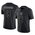 Jdoa P.Steelers #8 Aaron Rodgers Player Black Reflective Limited Home Game Stitched Jerseys
