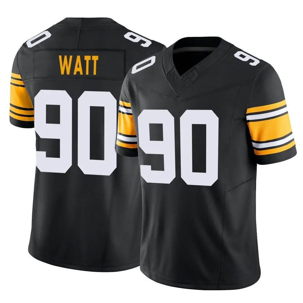 Jdoa P.Steelers #90 T.J. Watt Player Black Limited Alternate Vapor F.U.S.E. Home Game Stitched Jerseys