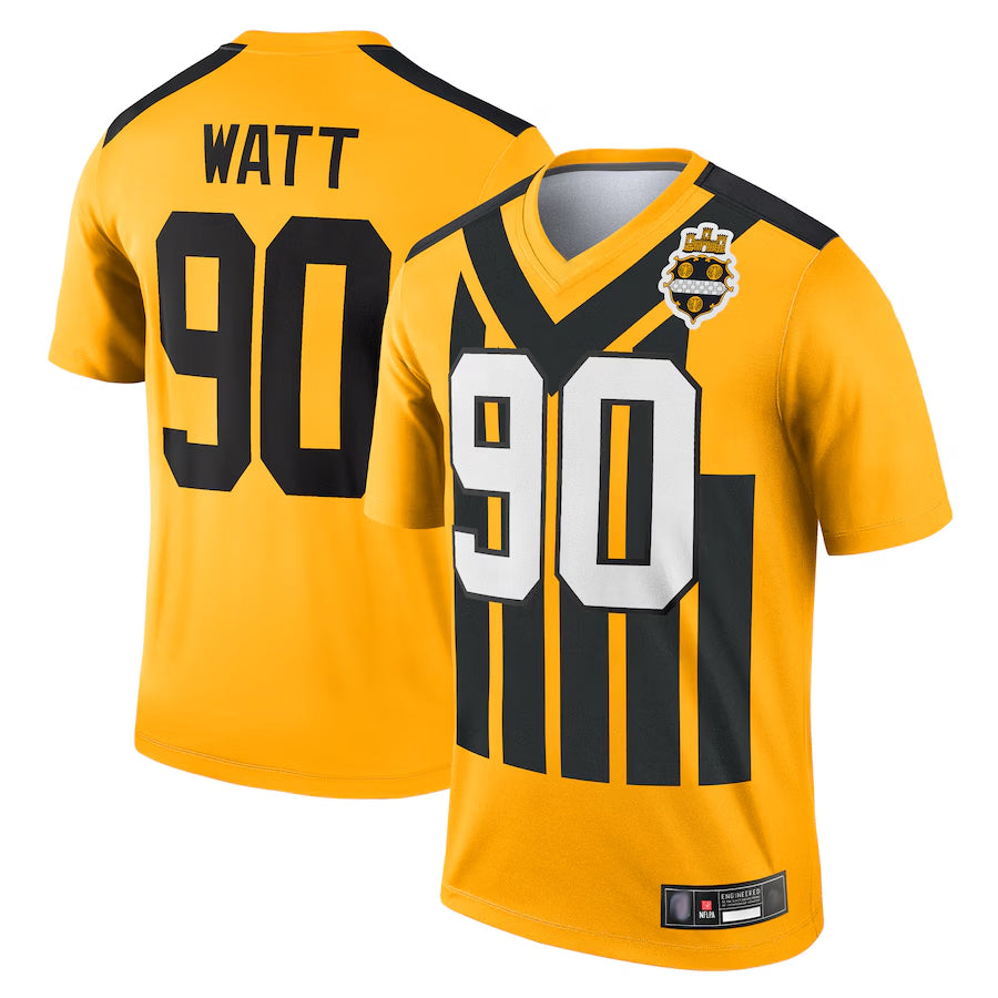 Jdoa P.Steelers #90 T.J. Watt Player Gold Alternate 1933 Throwback Legend Performance Top1 Stitched Jerseys