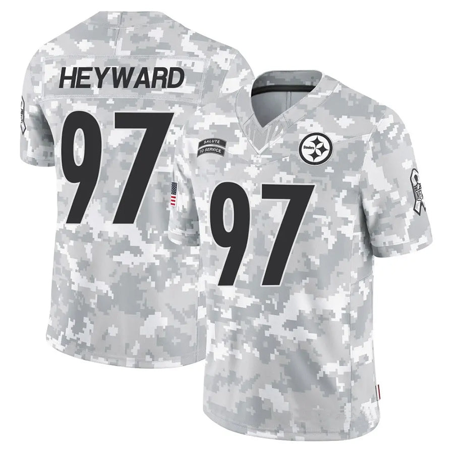 Jdoa P.Steelers #97 Cameron Heyward Player Arctic Camo Salute to Service Limited Stitched Jerseys