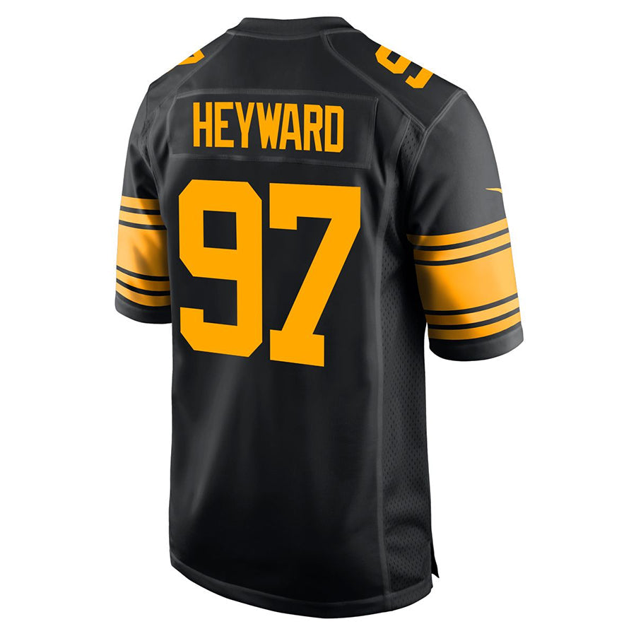 Jdoa P.Steelers #97 Cameron Heyward Player Black Home Replica Stitched Jerseys