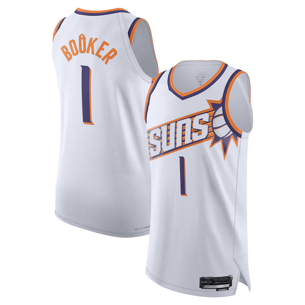 Jdoa P.Suns #1 Devin Booker White Authentic Jerseys - Association Edition