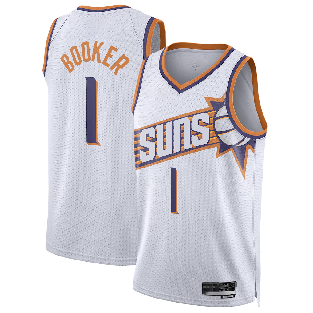 Jdoa P.Suns #1 Devin Booker White Swingman Jerseys - Association Edition