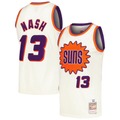 Jdoa P.Sunss #13 Steve Nash Mitchell & Ness Cream Chainstitch Swingman Jerseys