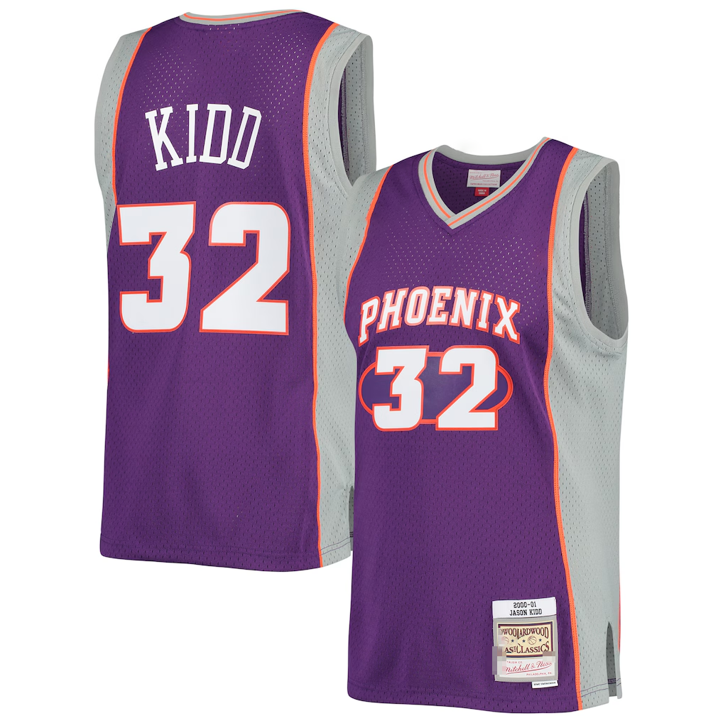 Jdoa P.Sunss #32 Jason Kidd Mitchell & Ness Purple Big & Tall Hardwood Classics 2000-2001 Swingman Jerseys