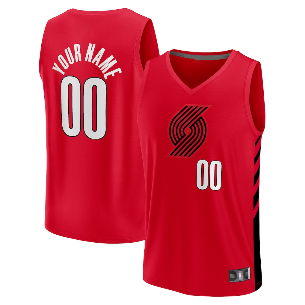 Jdoa PT.Blazers Fanatics Red Fast Break Replica Jerseys - Statement Edition