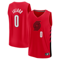 Jdoa PT.Blazers #0 Damian Lillard Fanatics Red Fast Break Replica Jerseys - Statement Edition