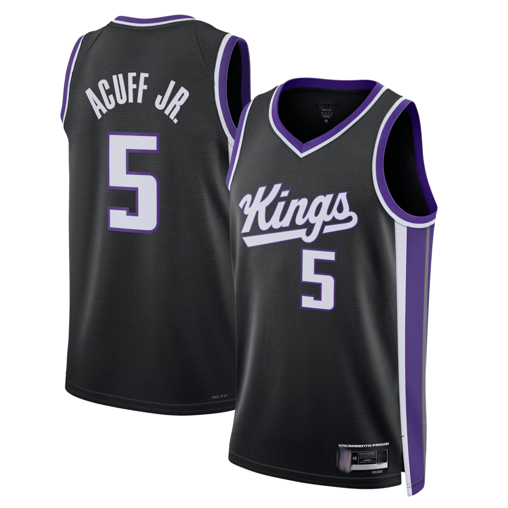 Jdoa S.Kings #5 Darius Acuff Jr. Black Swingman Jerseys - Icon Edition