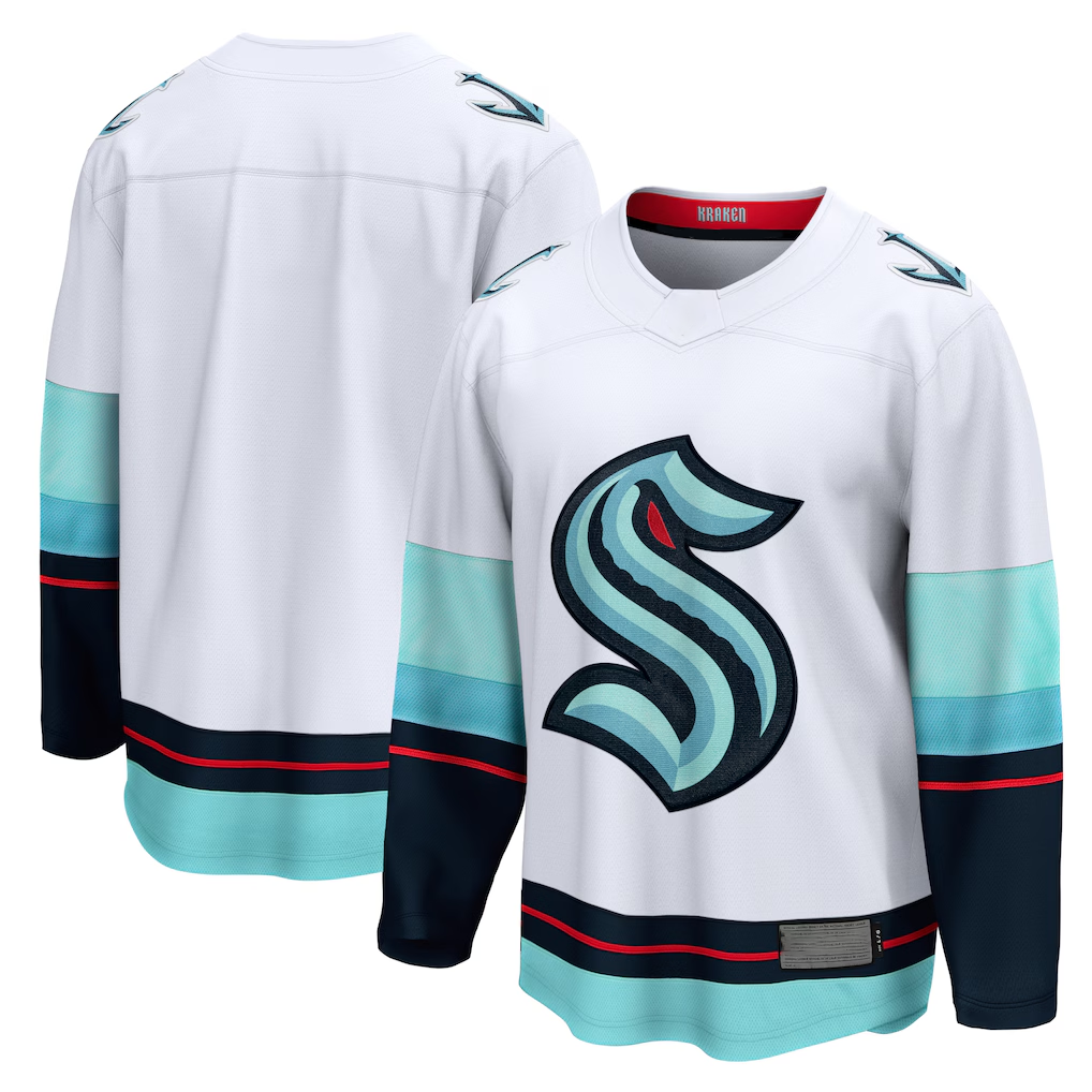 Jdoa S.Kraken White Away Breakaway Jerseys