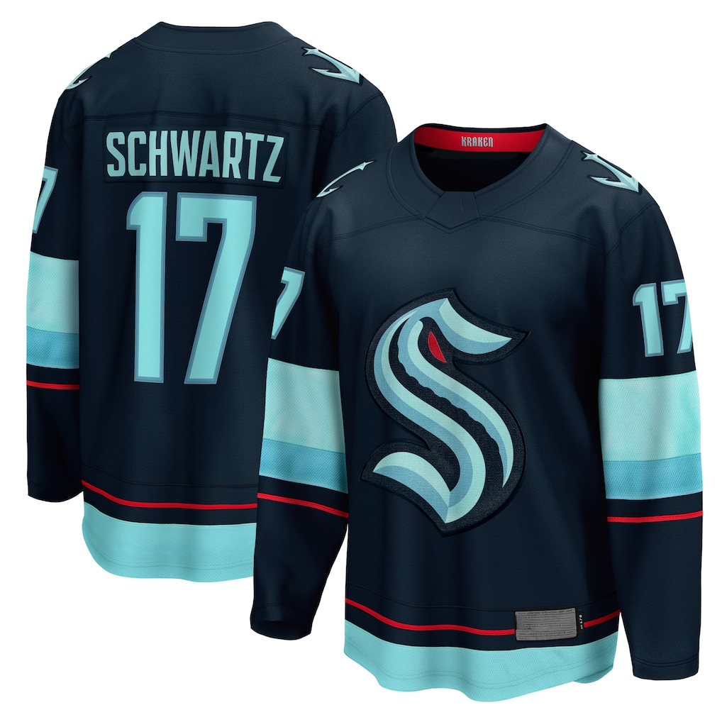 Jdoa S.Kraken #17 Jaden Schwartz Navy Home Breakaway Player Jerseys