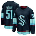 Jdoa S.Kraken #51 Shane Wright Deep Sea Blue Home Breakaway Player Jerseys
