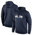 Jdoa S.Seahawks Navy LOGO Pullover Hoodies Game Blank Player Stitched Jerseys