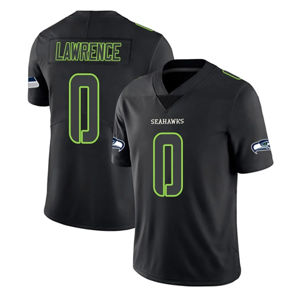 Jdoa S.Seahawks #0 DeMarcus Lawrence Player Black Impact Limited Home Game Stitched Jerseys