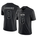 Jdoa S.Seahawks #0 DeMarcus Lawrence Player Black Limited Reflective Home Game Stitched Jerseys