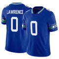 Jdoa S.Seahawks #0 DeMarcus Lawrence Player Royal Limited Throwback Vapor F.U.S.E. Home Game Stitched Jerseys