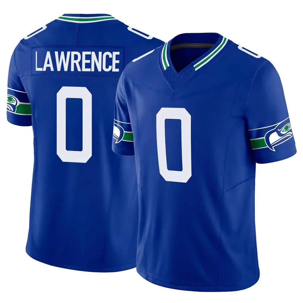 Jdoa S.Seahawks #0 DeMarcus Lawrence Player Royal Limited Throwback Vapor F.U.S.E. Home Game Stitched Jerseys