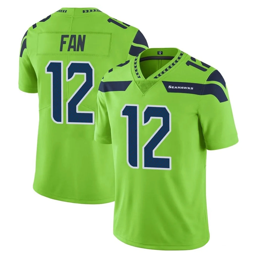 Jdoa S.Seahawks #12 12th Fan Player Green Limited Color Rush Home Game Stitched Jerseys