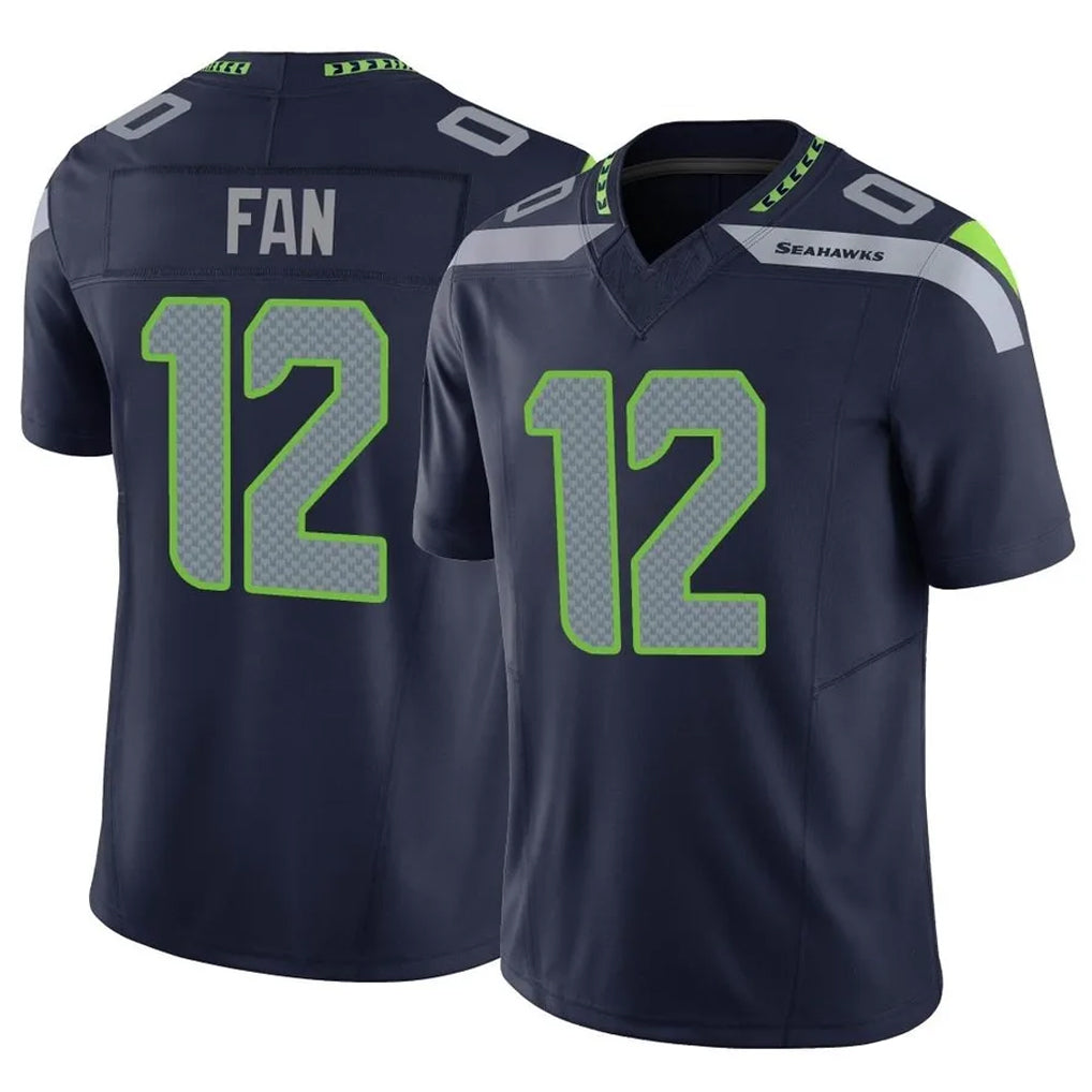 Jdoa S.Seahawks #12 12th Fan Player Navy Limited Vapor F.U.S.E. Home Game Stitched Jerseys